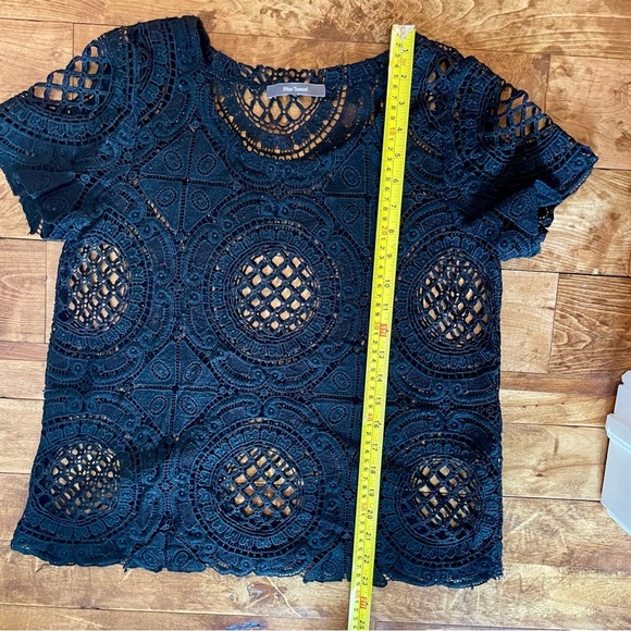 Blue Tassel by Anthropologie Black Lace Blouse - Picture 5 of 6